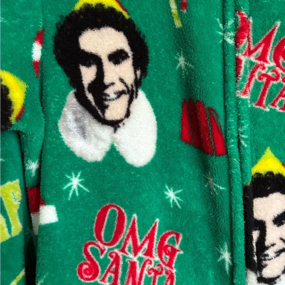 Buddy the Elf plush zip front Christmas drop seat union suit size Large